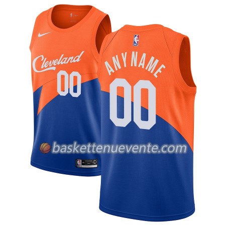 Maillot Basket Cleveland Cavaliers Personnalisé 2018-19 Nike City Edition Bleu Swingman - Homme